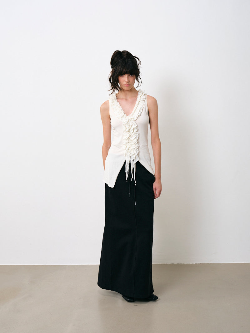 Feather-Soft Straight Maxi Skirt