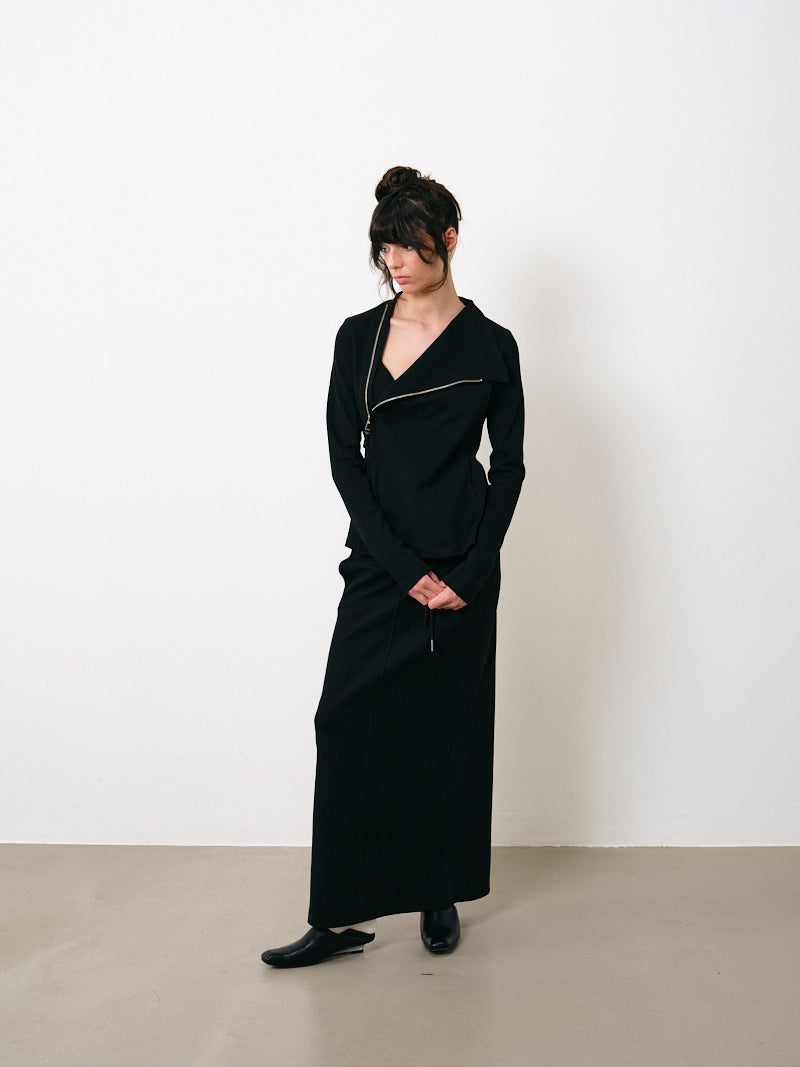 Feather-Soft Straight Maxi Skirt