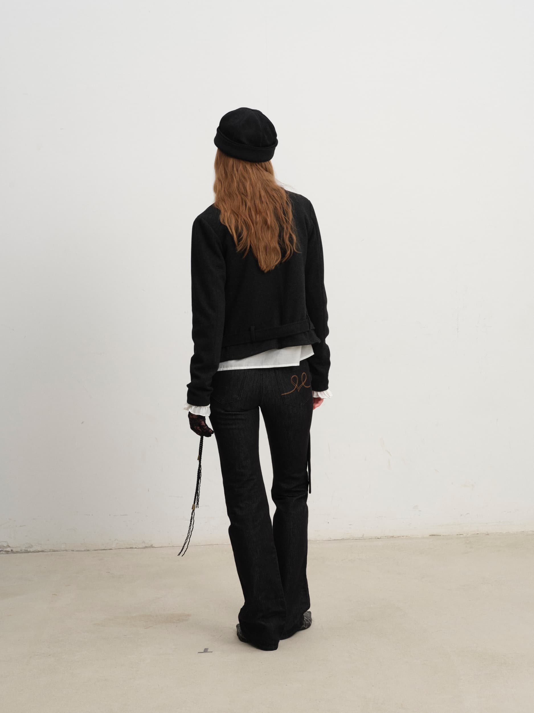 Double-Breasted Fleece-Lined Wool Blend Slim-Fit Jacket