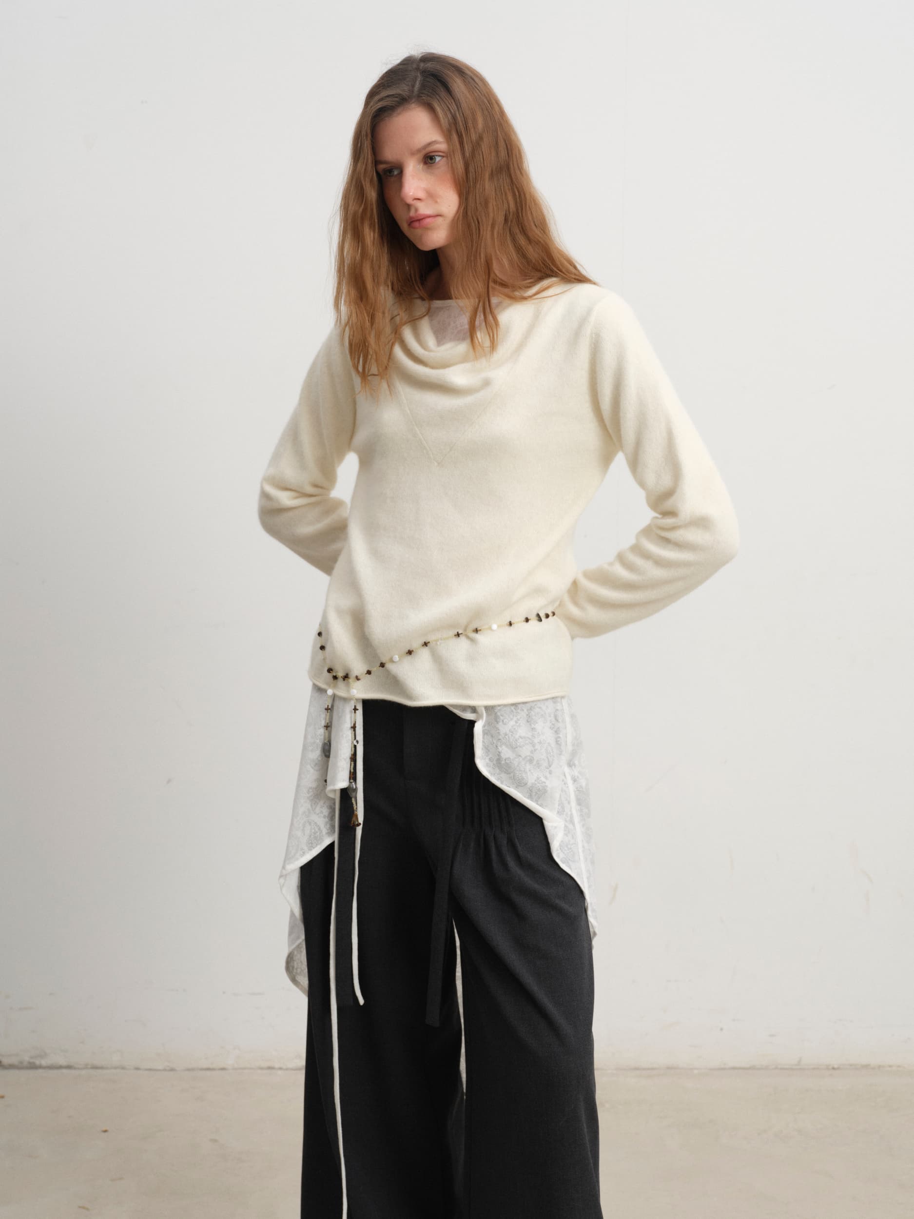 Winter Sonata Trim Wool Blend Sweater