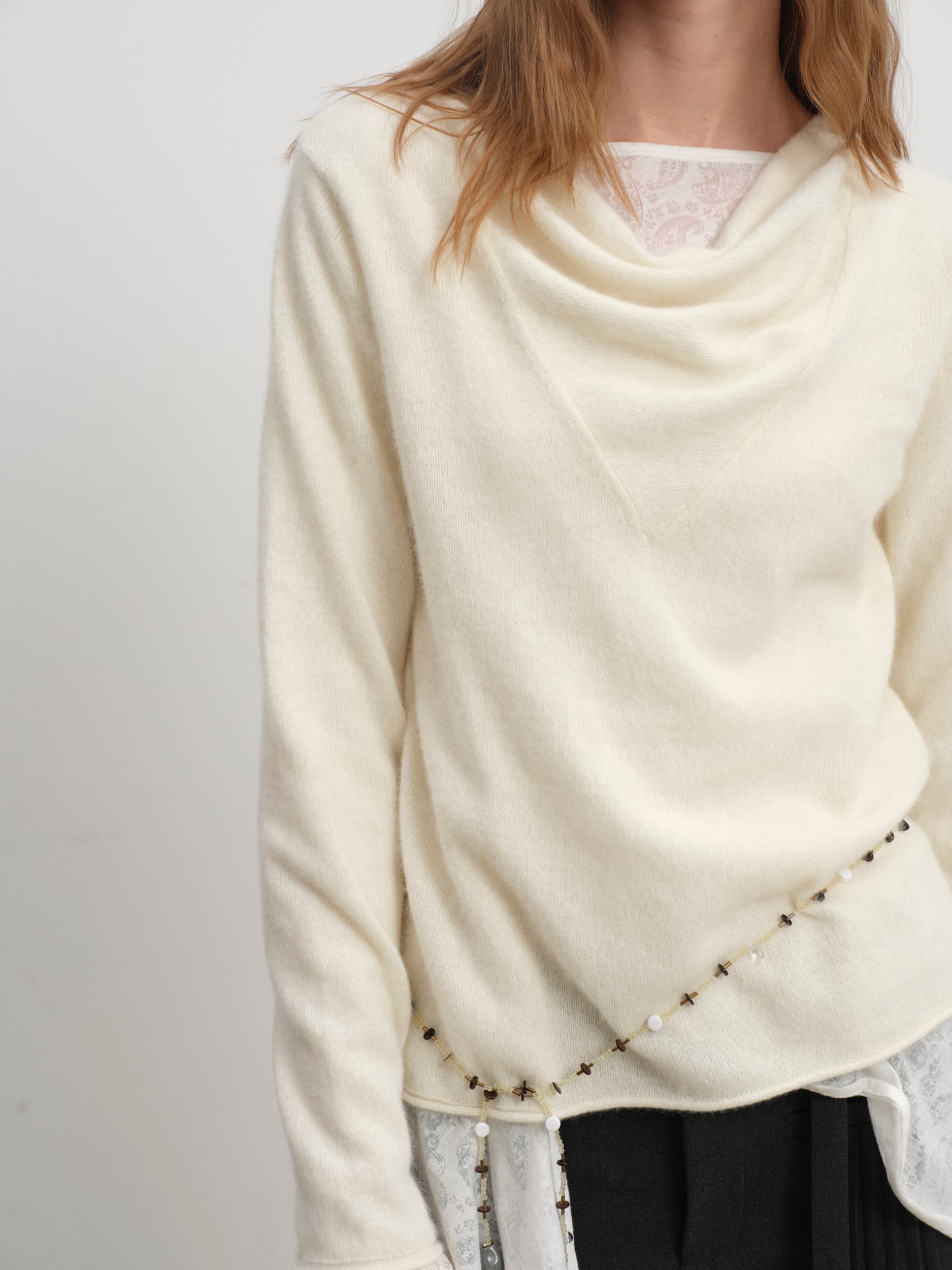 Winter Sonata Trim Wool Blend Sweater