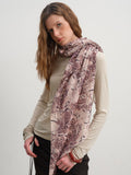 Pink Leopard Floral Print Scarf