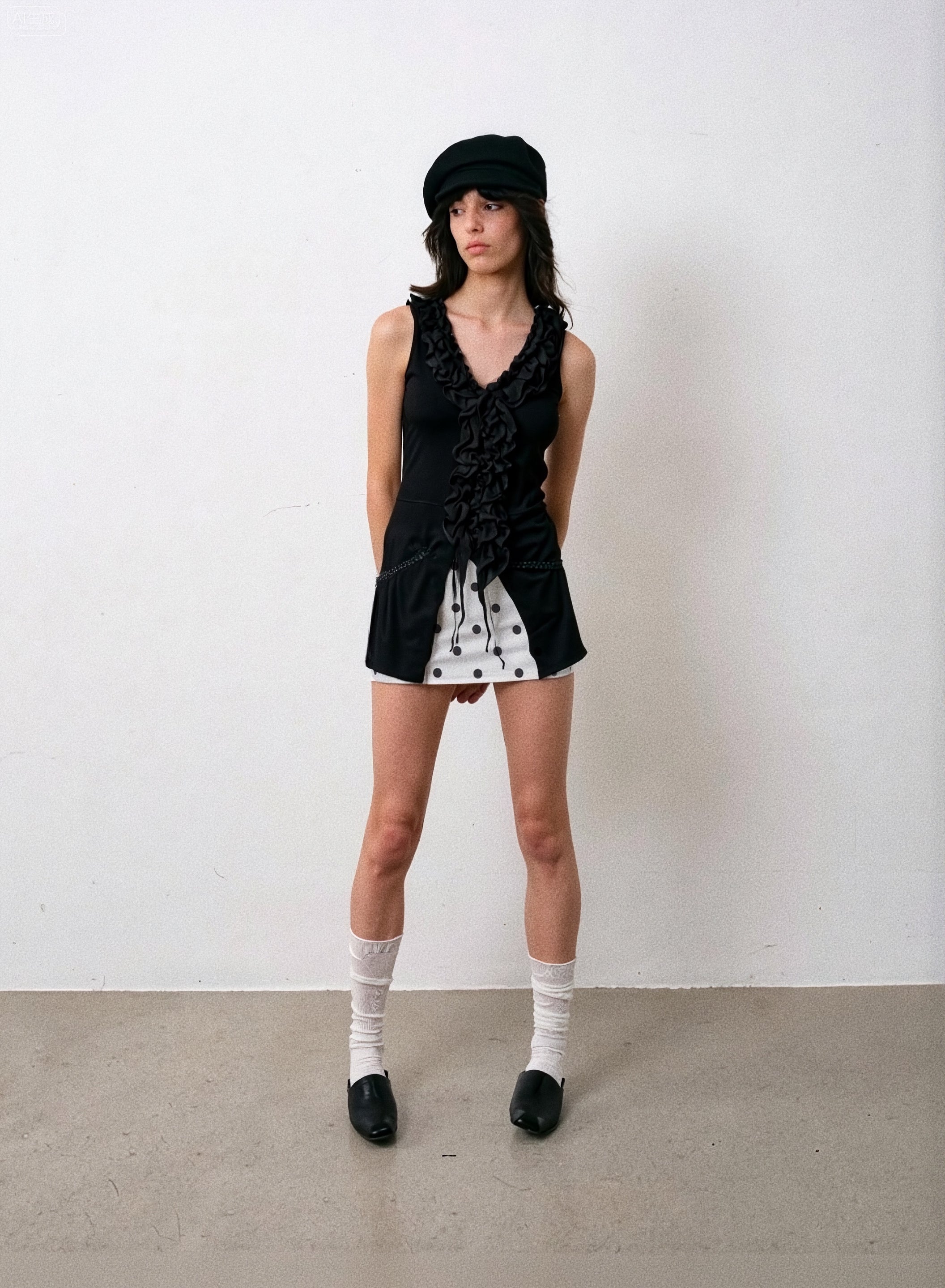 Ruffled Modal Layered Slim Tank Top